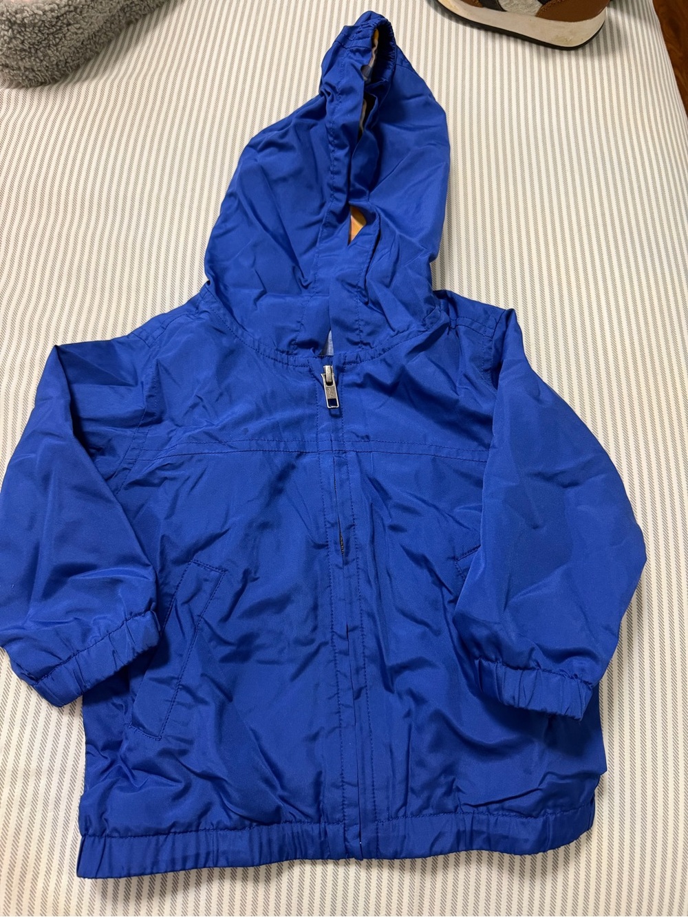 Janie and Jack Royal Blue Hooded Rain Jacket